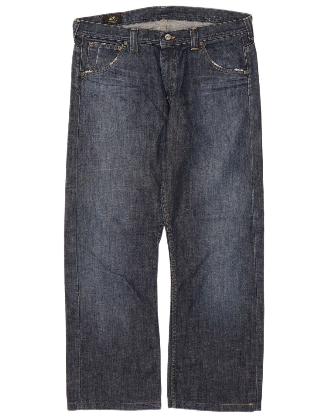 LEE Herre Dillon Straight Jeans W36 L30 Marineblå Bomuld