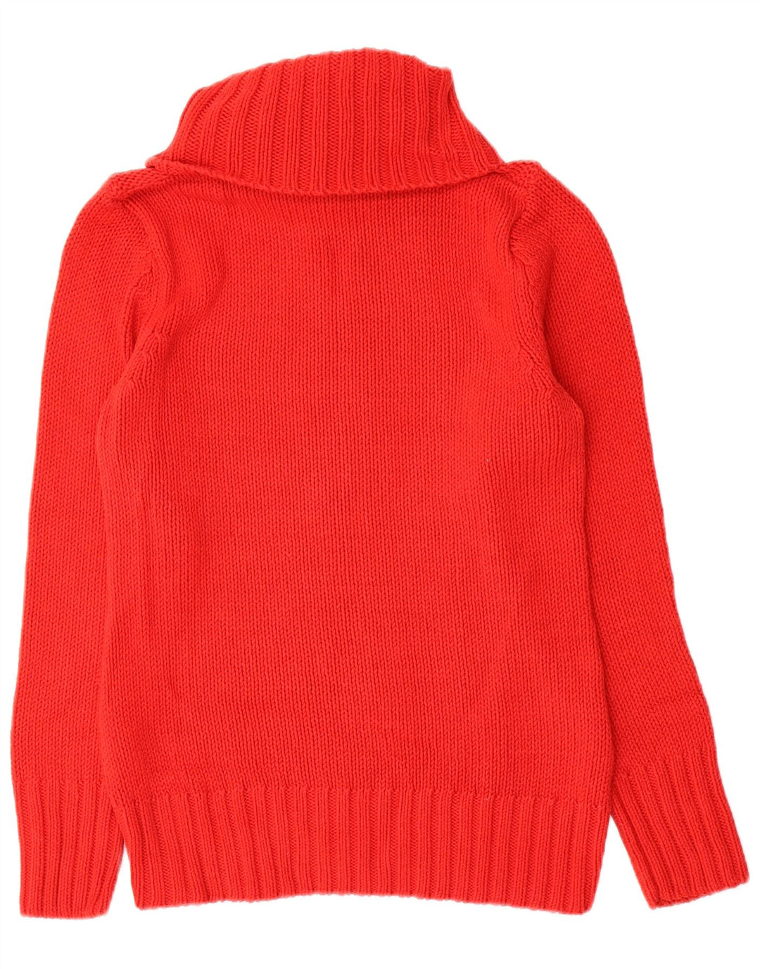 Vintage Dame Roll Neck Jumper Sweater UK 12 Medium Red Wool
