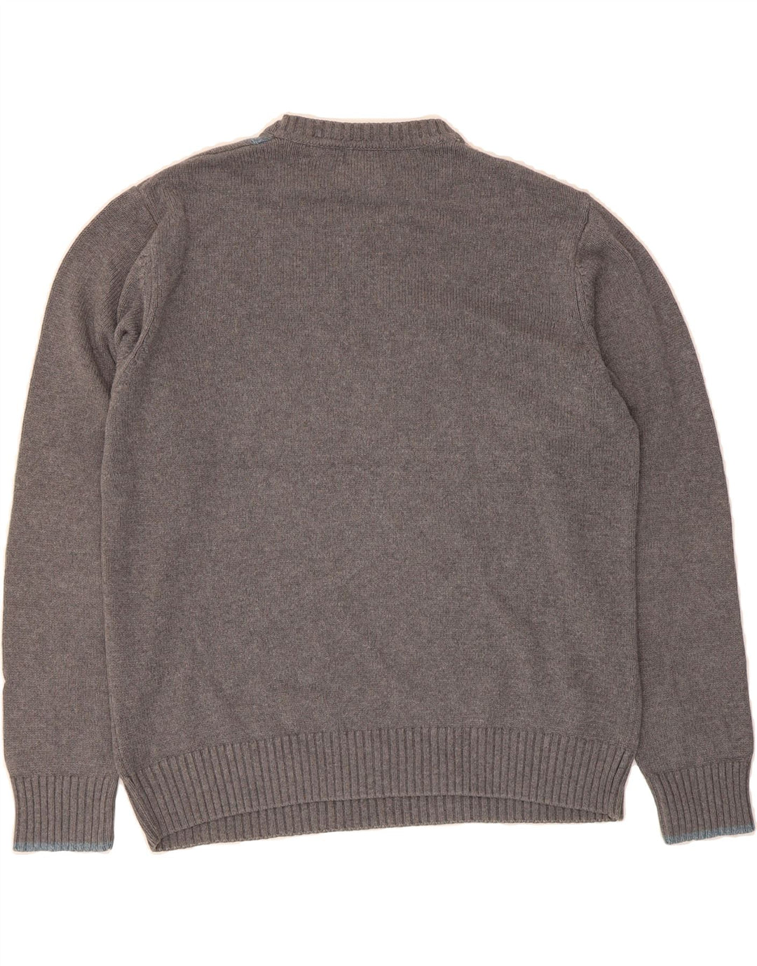 DOCKERS Mens Crew Neck Jumper Sweater Large Grey Argyle/Diamond Cotton Vintage Dockers and Second-Hand Dockers from Messina Hembry 