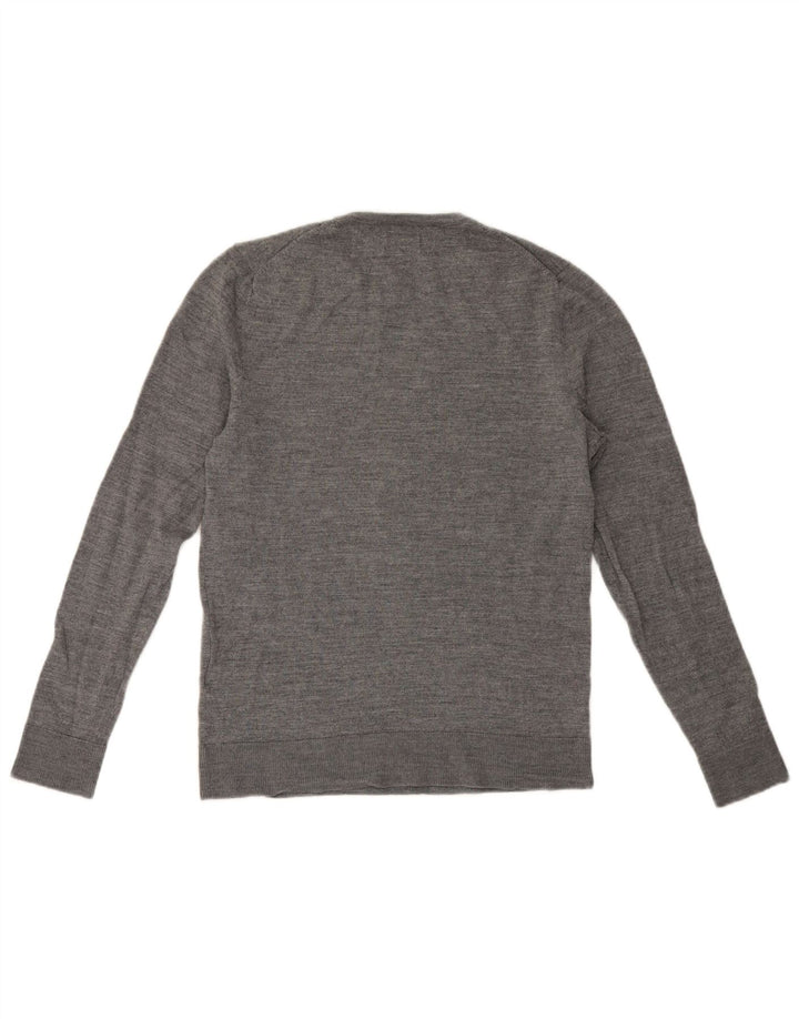 Jack & Jones Herre sweater med rund hals, mellemgrå uld