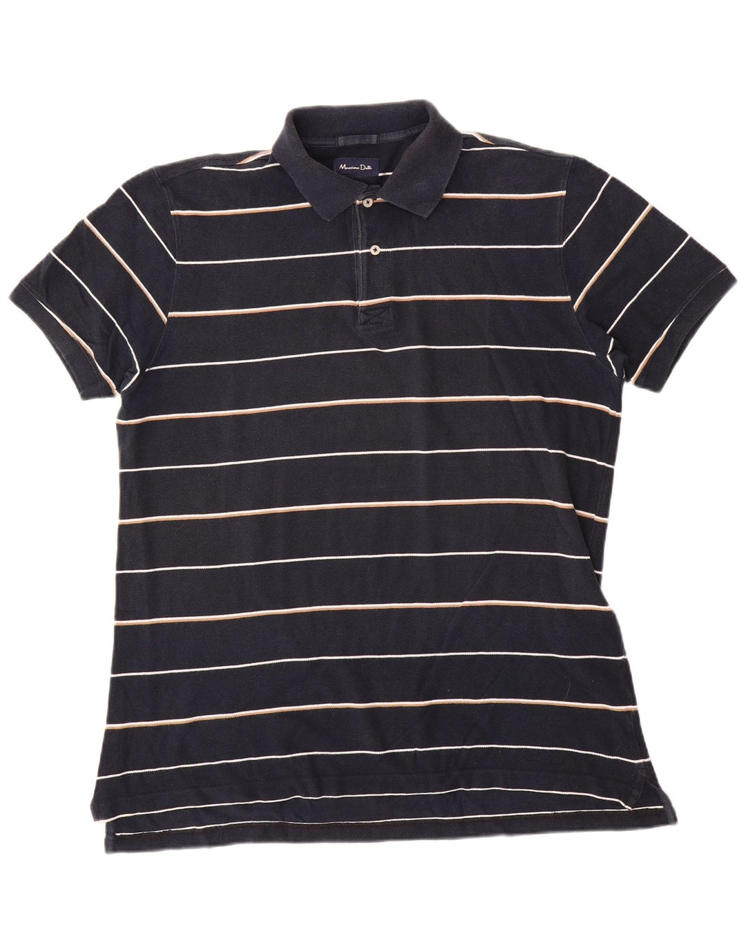 Massimo Dutti Herre poloshirt Stor marineblå stribet