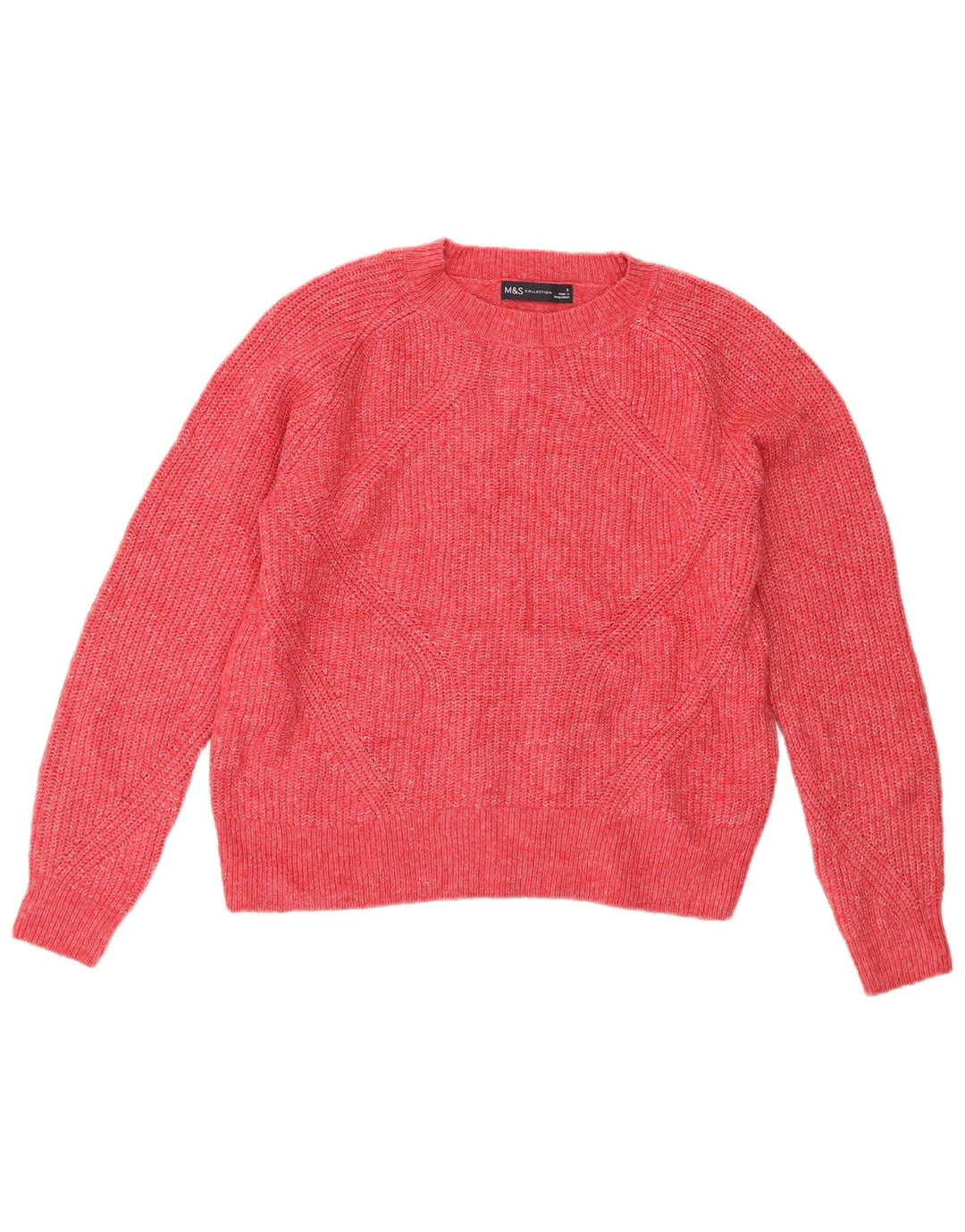 Marks & Spencer Dame sweater med rund hals DK 10 Lille Pink Akryl