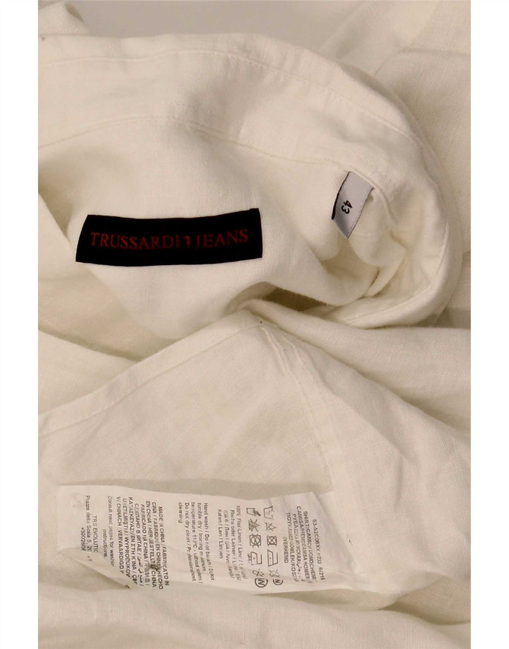 Trussardi herreskjorte str. 43 Stor hvid linned