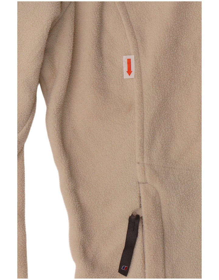 BERGHAUS Womens Fleece Jacket UK 16 Large  Beige Polyester