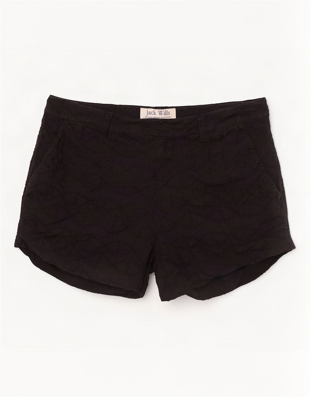 Jack Wills Dame Chino Shorts UK 12 Medium W30 Sort Bomuld