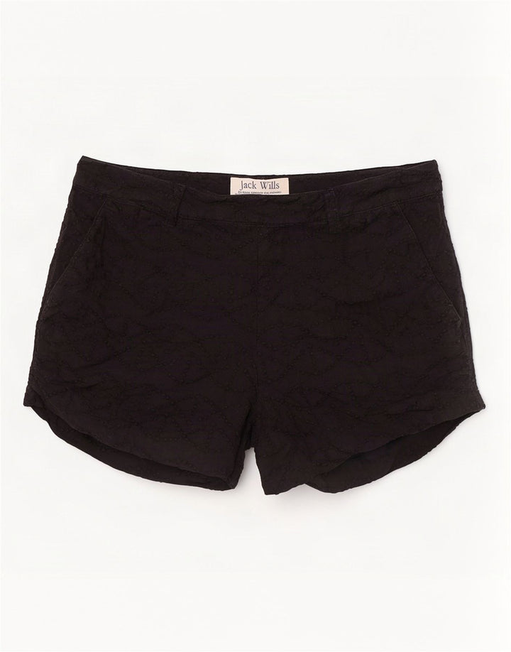 Jack Wills Dame Chino Shorts UK 12 Medium W30 Sort Bomuld
