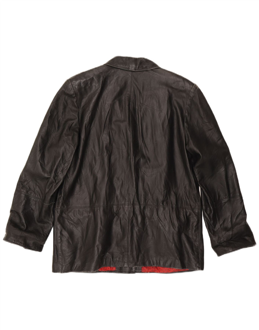 Vintage dame læderjakke IT 50 XL sort læder