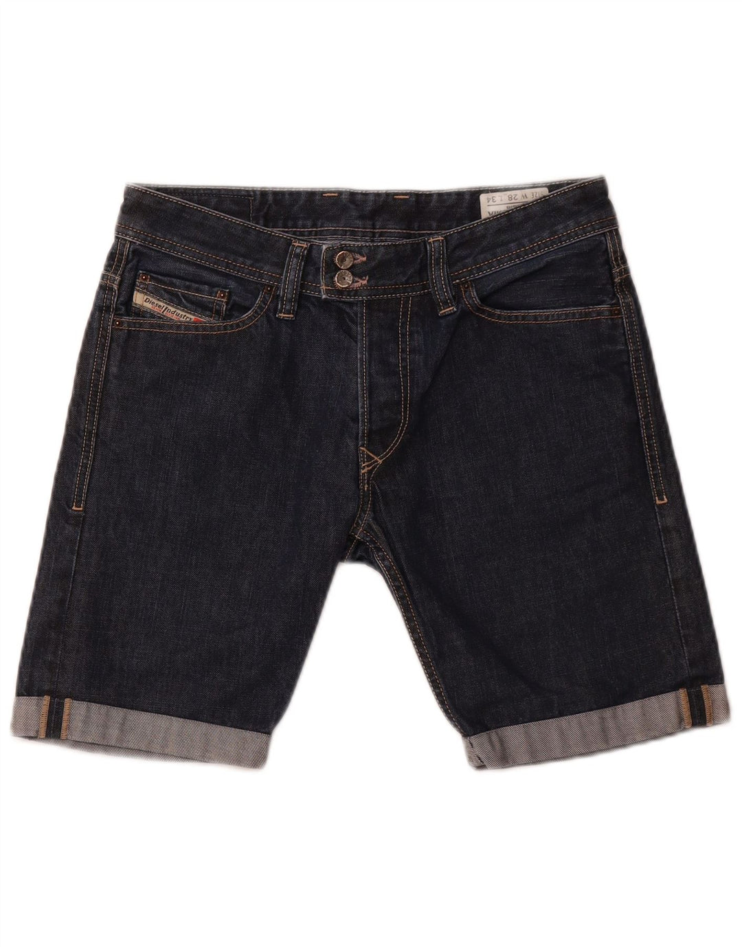 DIESEL Dame Viker-R-Box denimshorts W28 Mellem marineblå bomuld