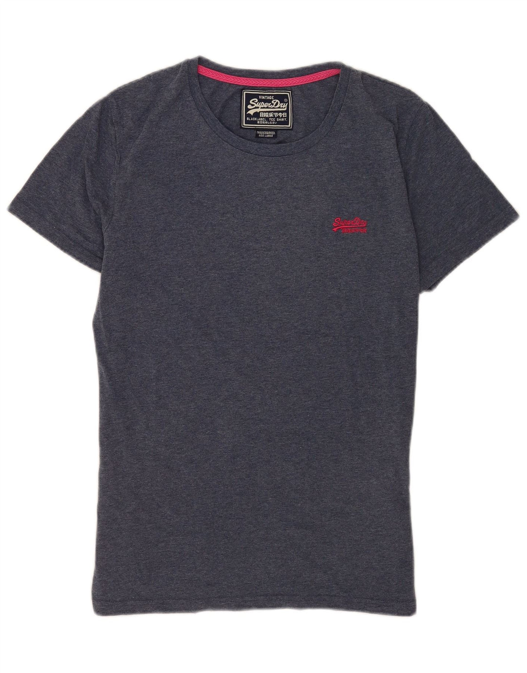 Superdry T-shirt top til mænd, stor blå bomuld