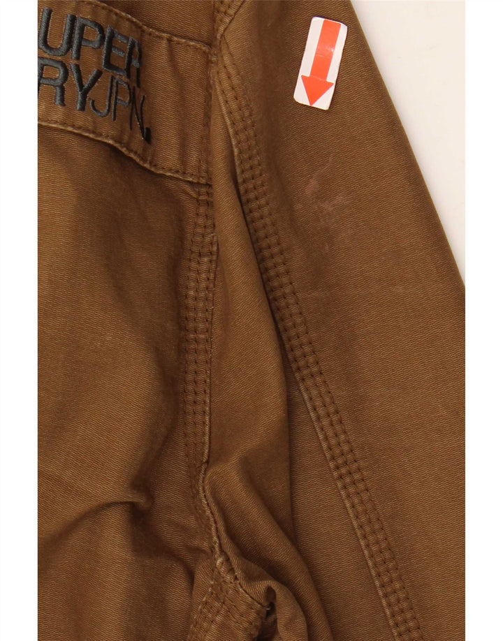 Superdry Herre Utility Jacket UK 42 XL Brun Bomuld