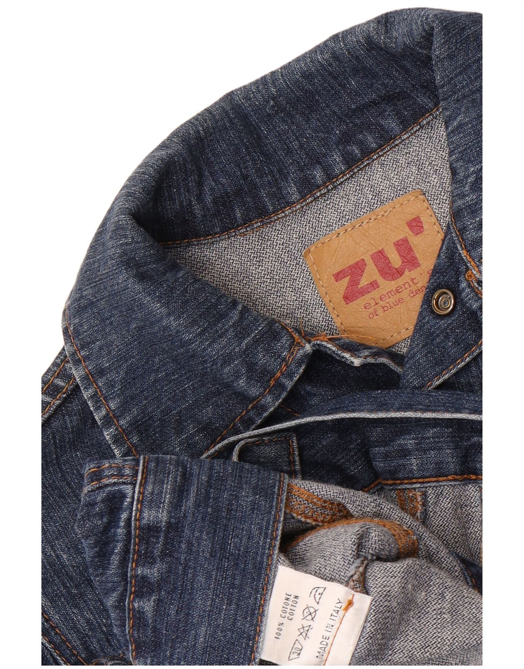 Zu Elements Dame Crop Denimjakke IT 40 Lille Blå Bomuld