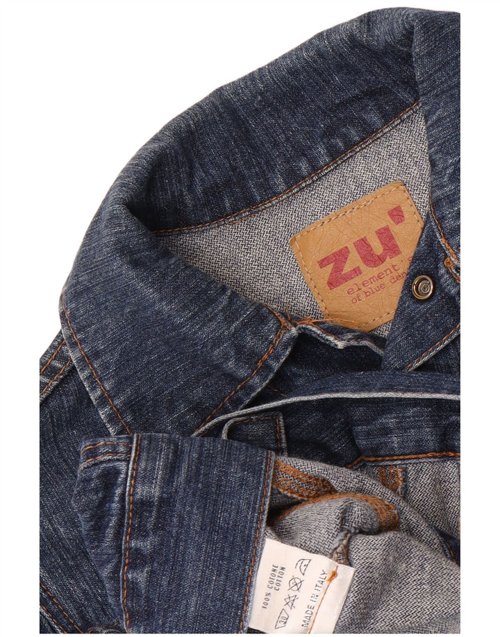 Zu Elements Dame Crop Denimjakke IT 40 Lille Blå Bomuld