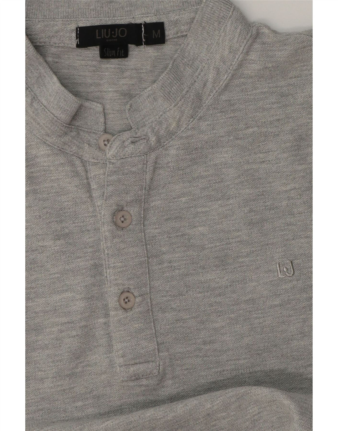 Liu Jo Herre Slim Fit Polo Shirt Medium Grey Flecked