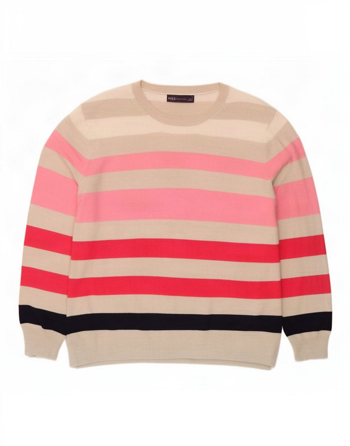 Marks & Spencer Dame Boat Neck Jumper Sweater UK 14 Large Multicolor