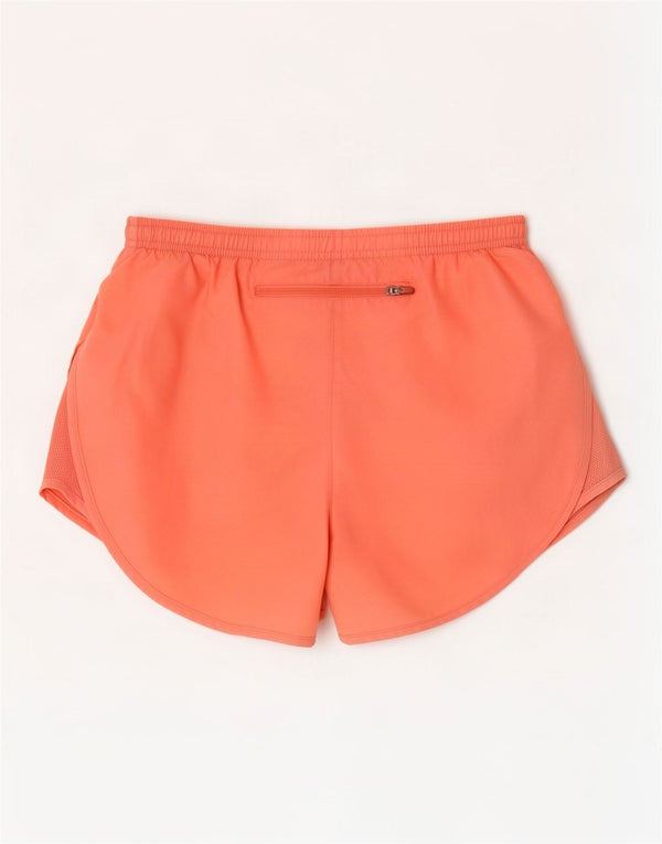 Nike Dame Dri Fit sportsshorts UK 6 XS Orange Polyester