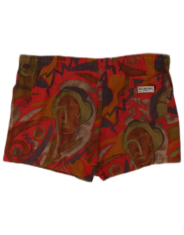 Allen Cox Badeshorts til mænd med abstrakt mønster Stor flerfarvet bomuld