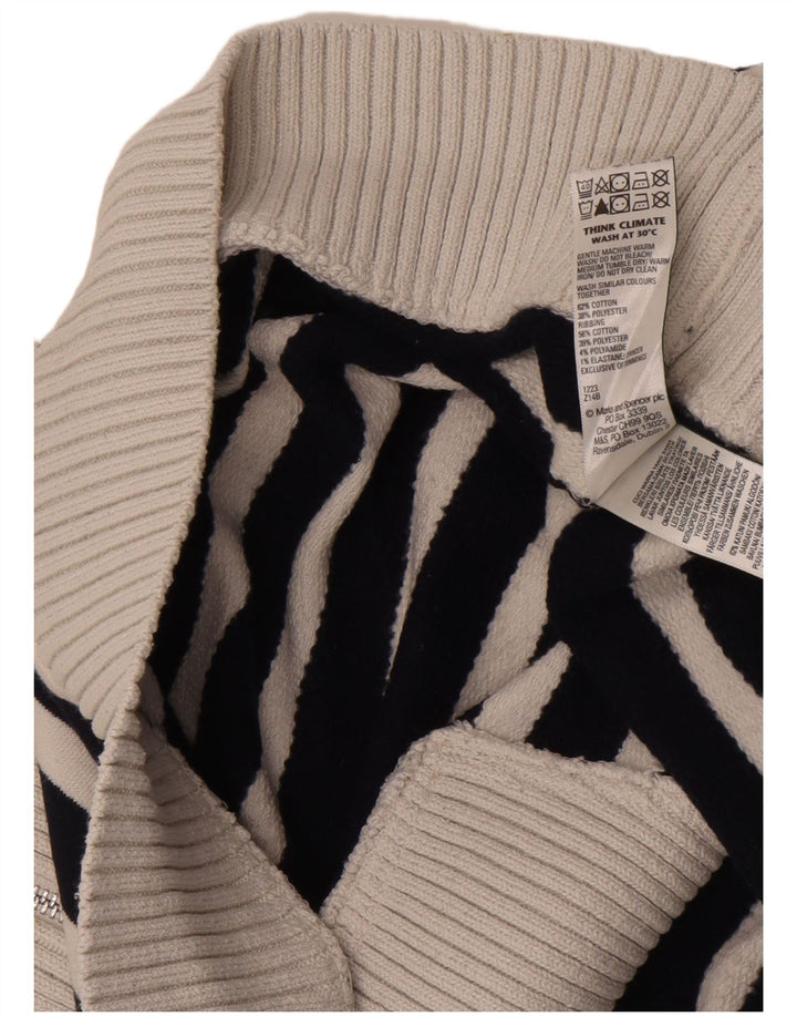 Marks & Spencer Dame sweater med lynlås i halsen UK 14 Medium Navy Blue
