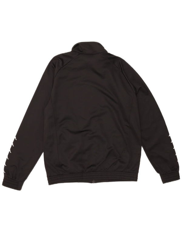 Kappa Herre grafisk træningsdragt Topjakke Medium Sort Polyester