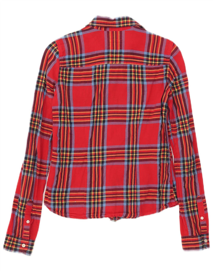 Hollister dameskjorte UK 6 XS rød ternet