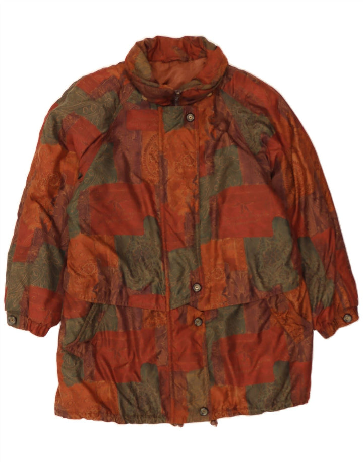 FUCHS & SCHMITT Womens Windbreaker Coat UK 14 Large Brown Patchwork Vintage FUCHS & SCHMITT and Second-Hand FUCHS & SCHMITT from Messina Hembry 