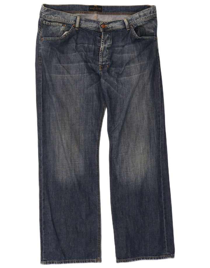 Gant Straight Jeans til mænd W38 L32 blå bomuld