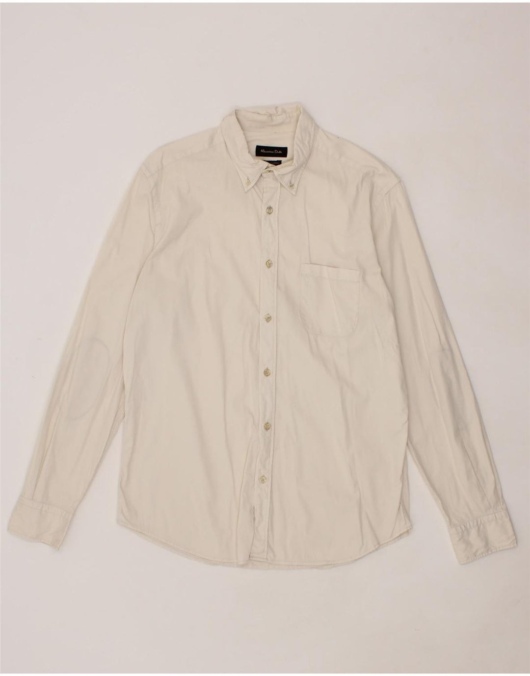MASSIMO DUTTI Mens Shirt Large White Vintage Massimo Dutti and Second-Hand Massimo Dutti from Messina Hembry 