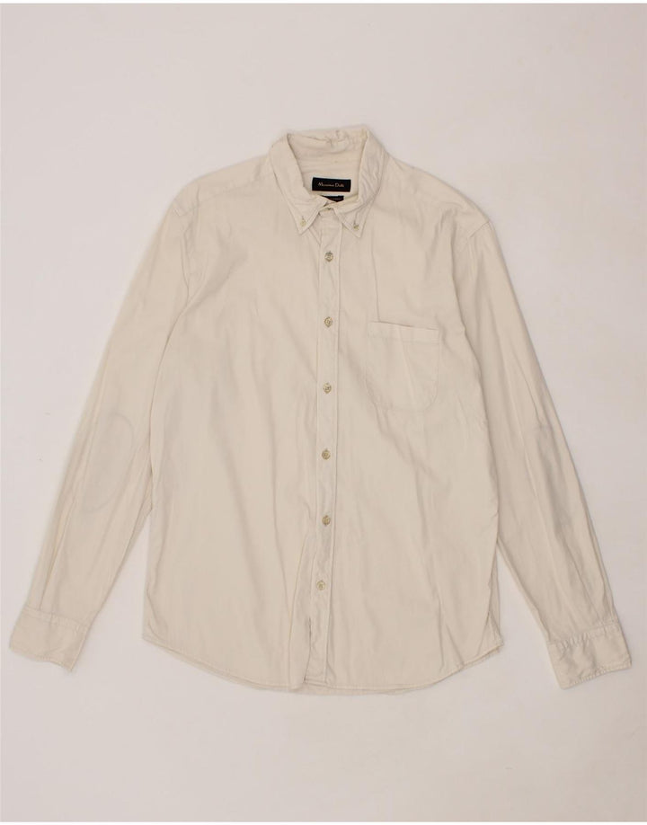 MASSIMO DUTTI Mens Shirt Large White Vintage Massimo Dutti and Second-Hand Massimo Dutti from Messina Hembry 