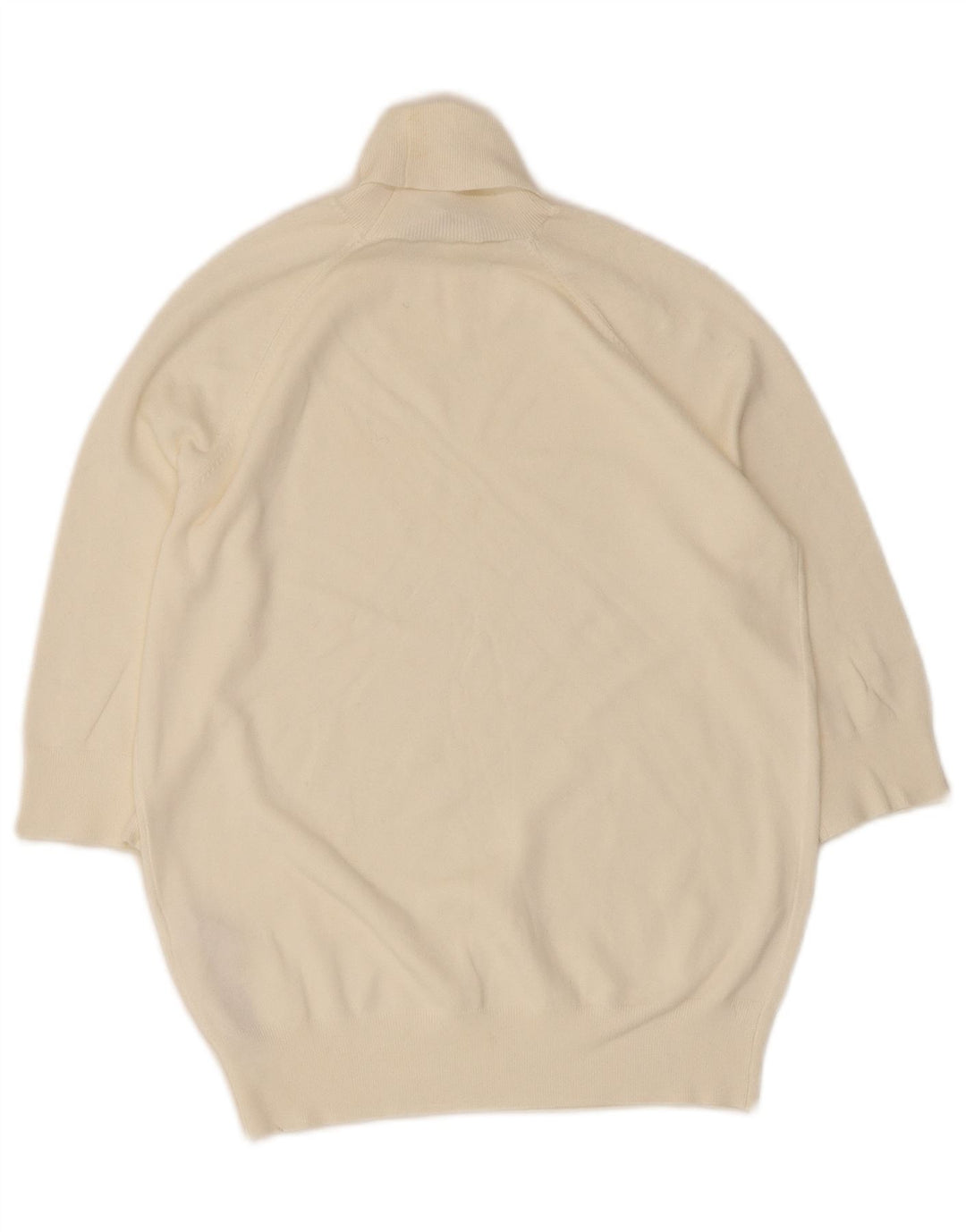 Zara Dame Kortærmet rullehals sweater UK 12 Medium White