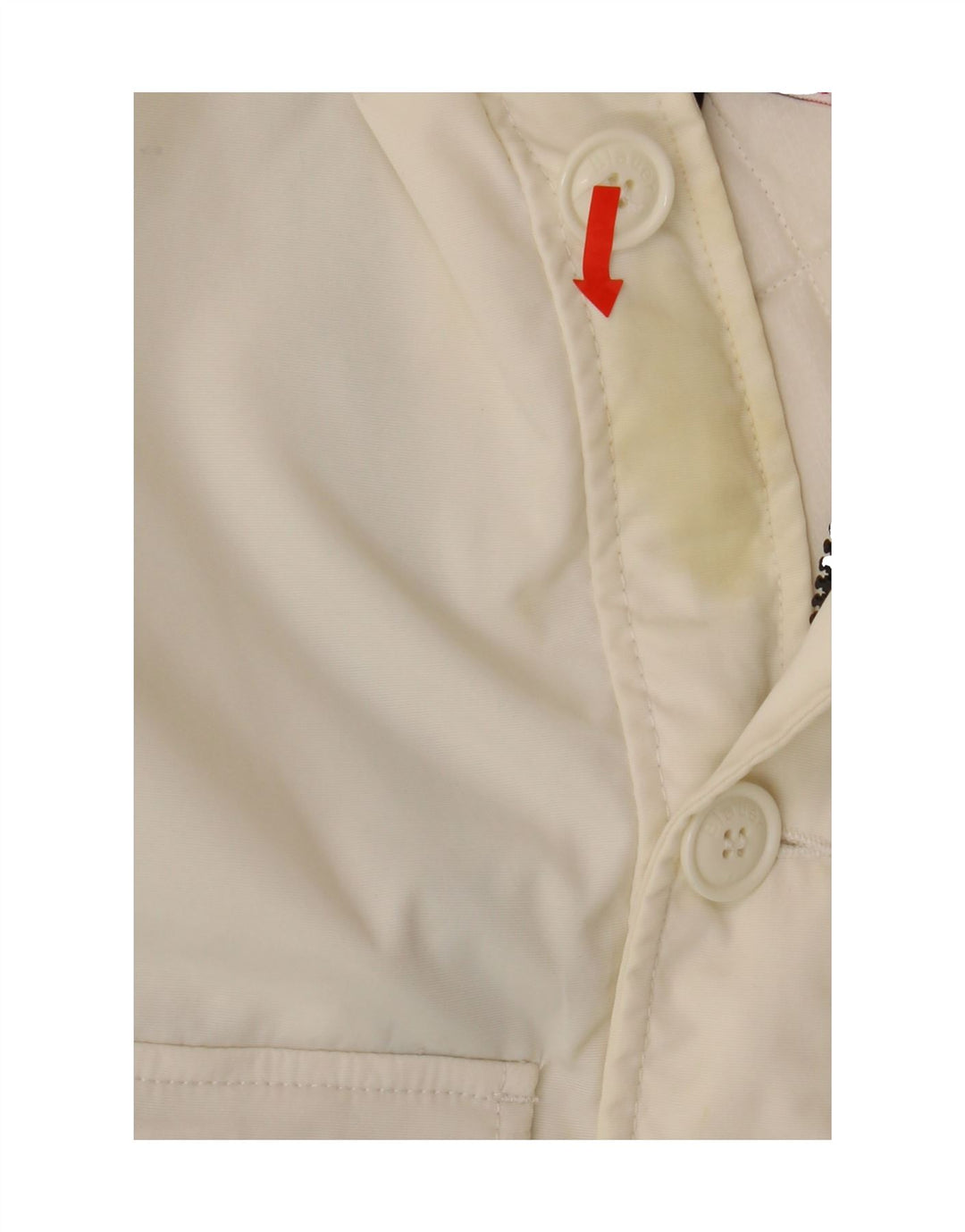 BLAUER Womens Military Padded Jacket UK 14 Medium Off White Nylon Vintage Blauer and Second-Hand Blauer from Messina Hembry 