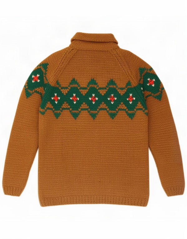 Vintage Polo-halstrøje til mænd Lille Brun Geometrisk