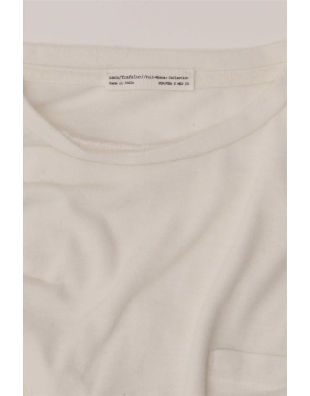 Zara Dame Trafaluc Top Langærmet UK 10 Small White