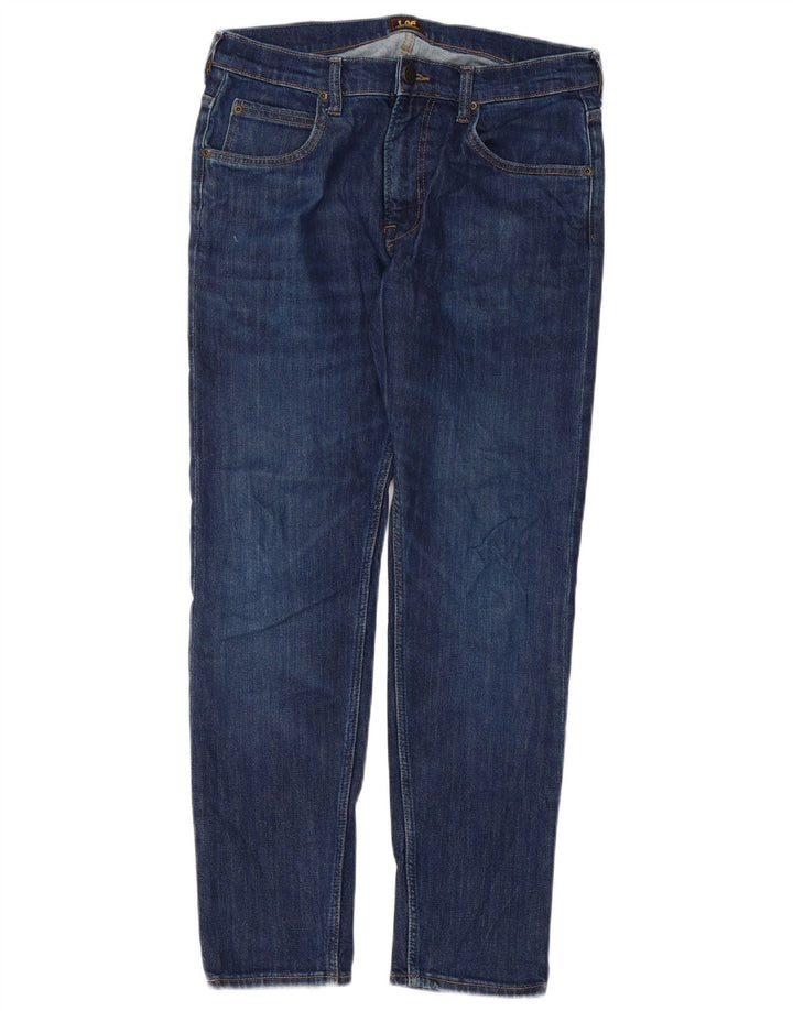 Lee Herre Rider Slim Jeans W31 L30 Blå Bomuld
