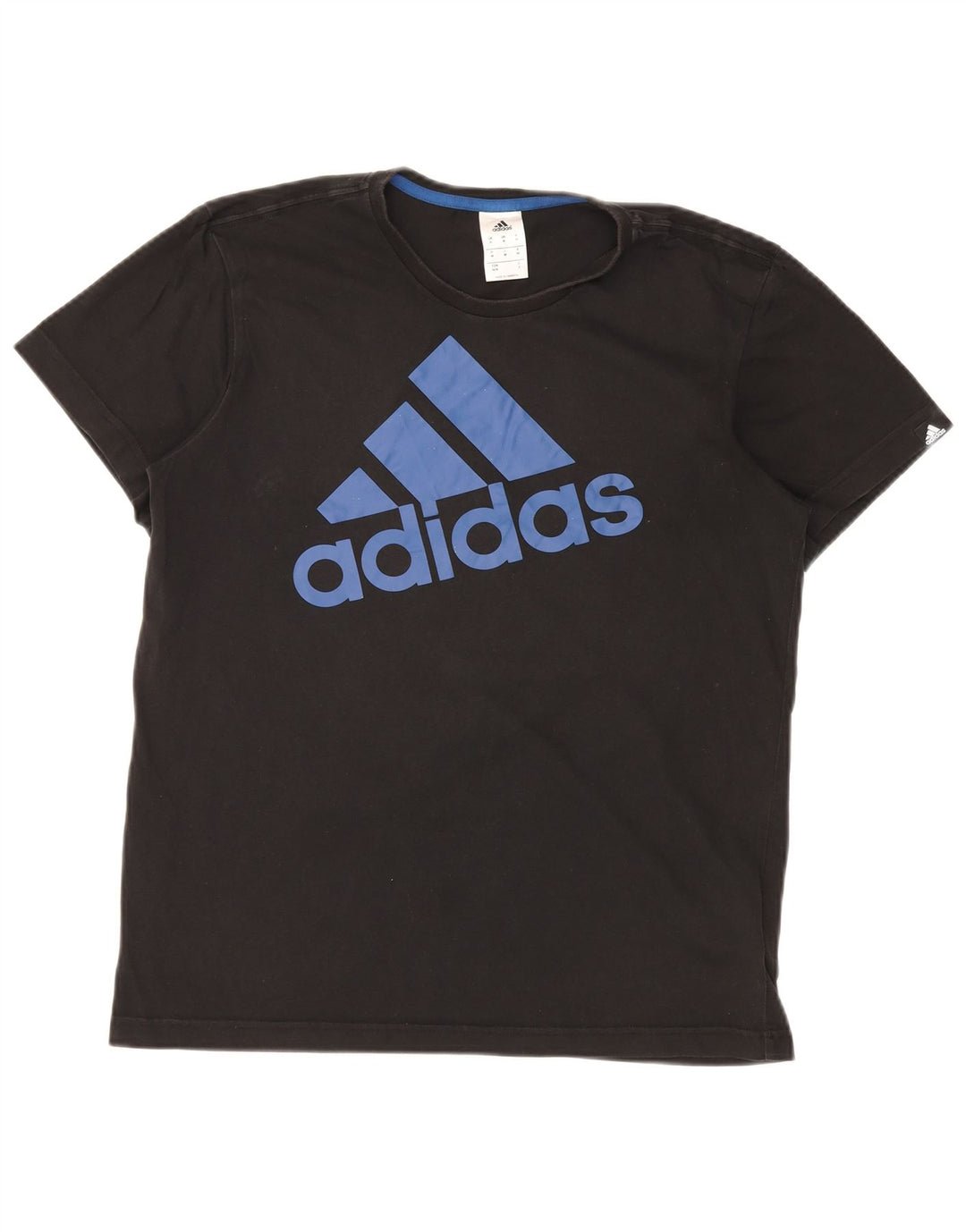 ADIDAS Grafisk T-shirt til mænd, medium sort bomuld