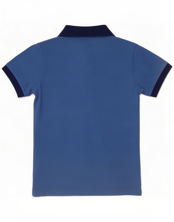 Fred Perry Boys Polo Shirt 7-8 Years Blue Colourblock Cotton