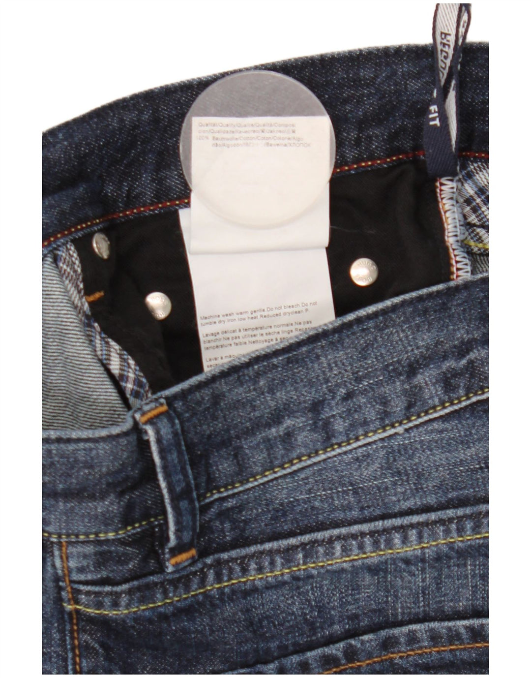 Hugo Boss Straight Jeans til mænd W34 L34 Blå Bomuld