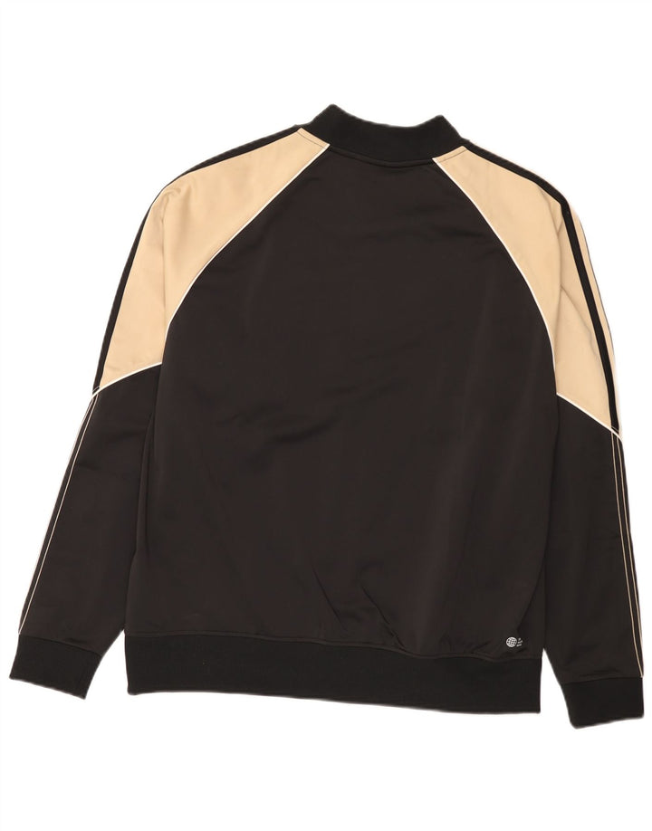 Adidas herre træningssæt top jakke medium sort colourblock polyester