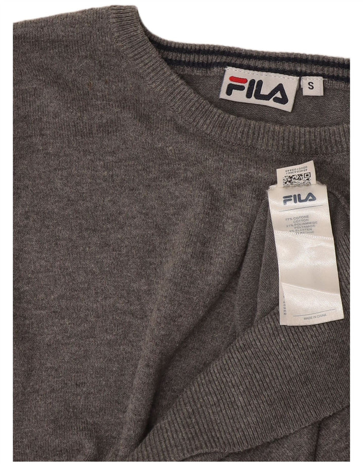 Fila Herre Boat Neck Jumper Sweater Lille Grå Bomuld