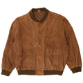 Vintage herre bomber ruskindsjakke IT 52 XL brunt læder
