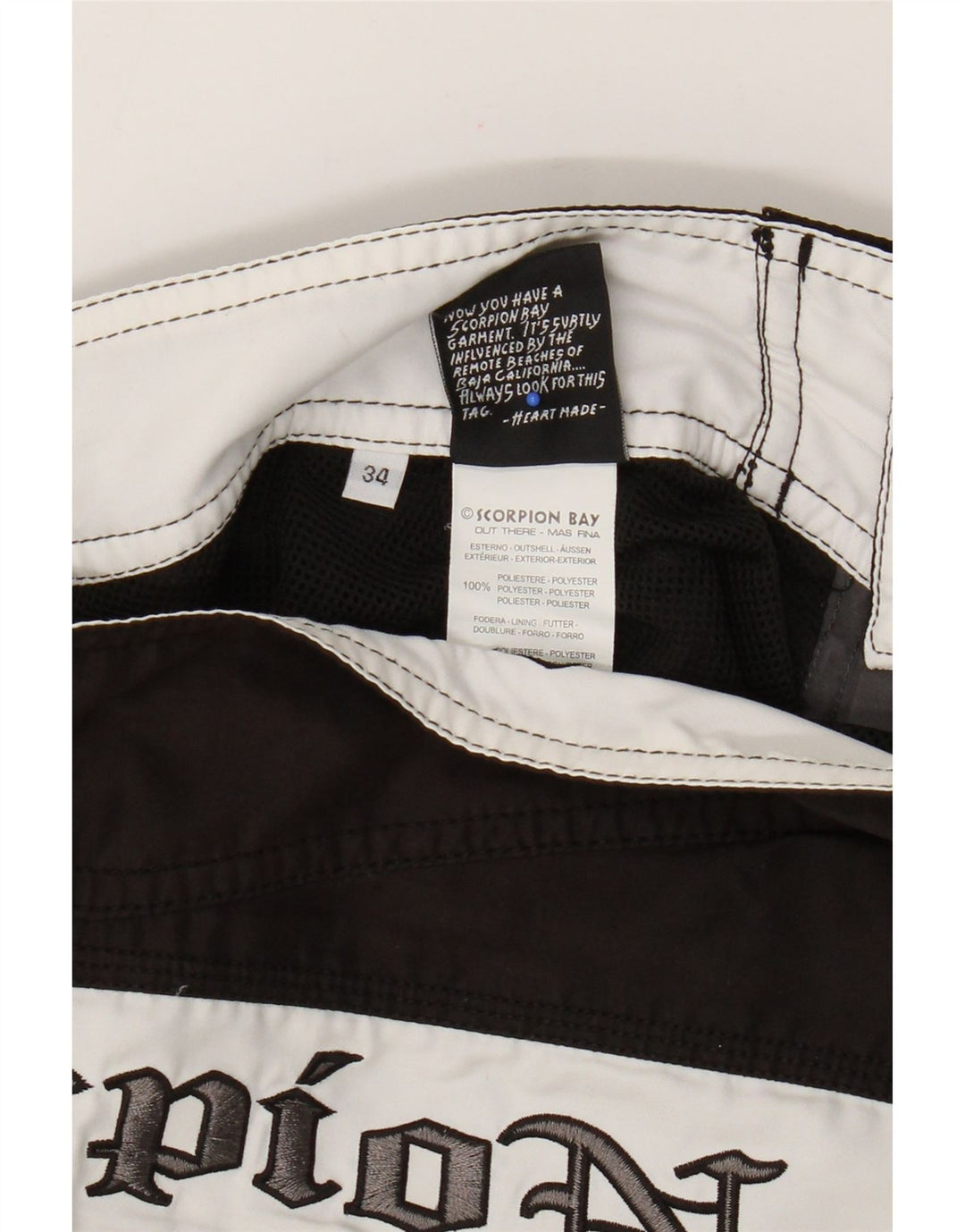 Scorpion Bay Herre grafiske svømmeshorts, store grå farveblok polyester