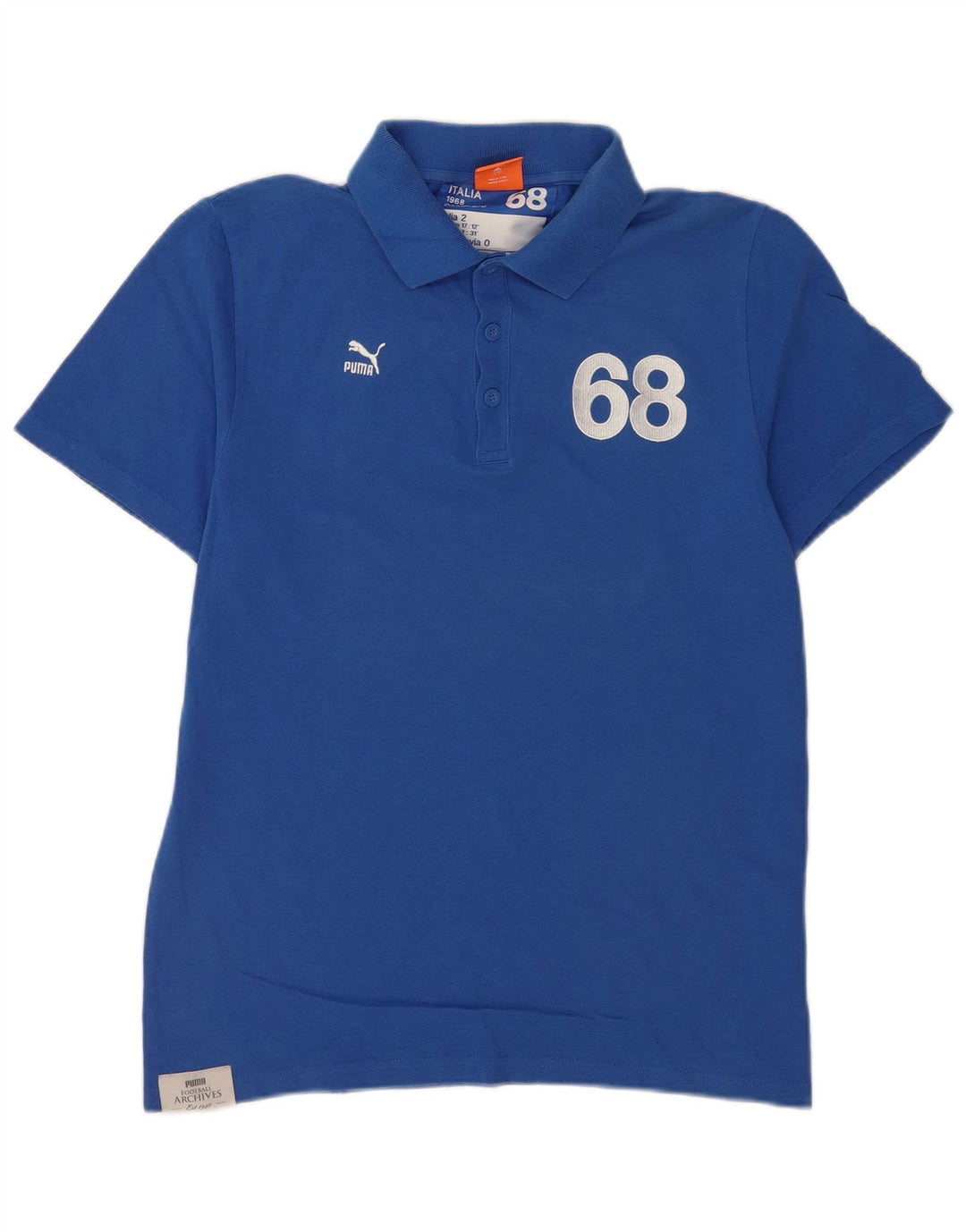 Puma Herre grafisk poloshirt Medium blå bomuld