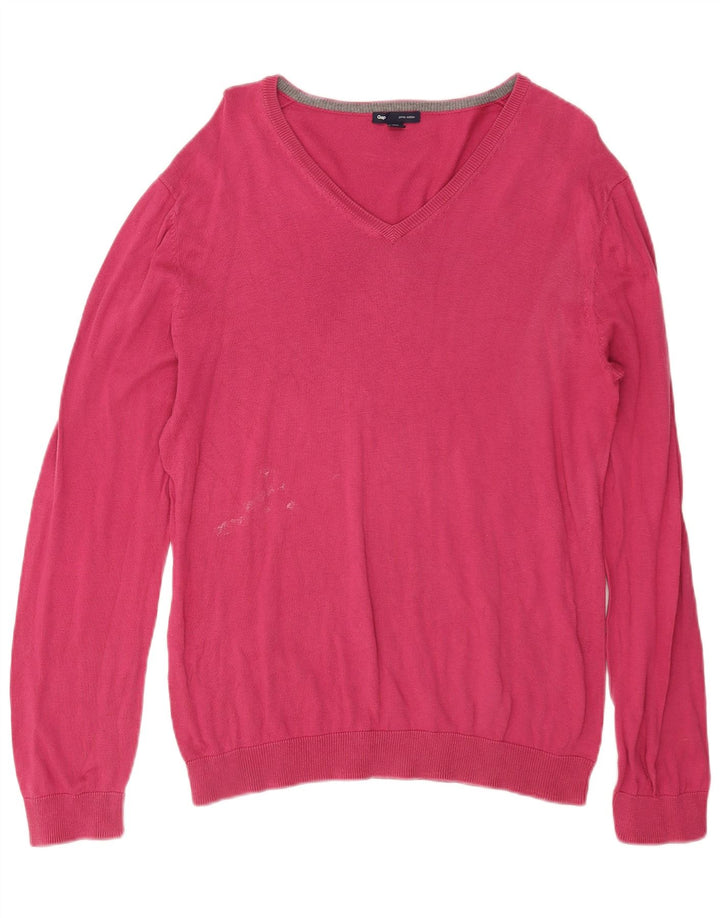 Gap Herre V-hals sweater Stor Pink Bomuld