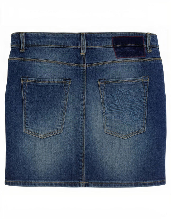 Napapijri Dame Mini Denim Nederdel W27 Lille Blå Bomuld