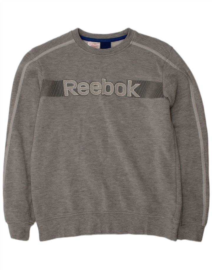 Reebok Boys Grafisk Sweatshirt Jumper 11-12 år Grå bomuld