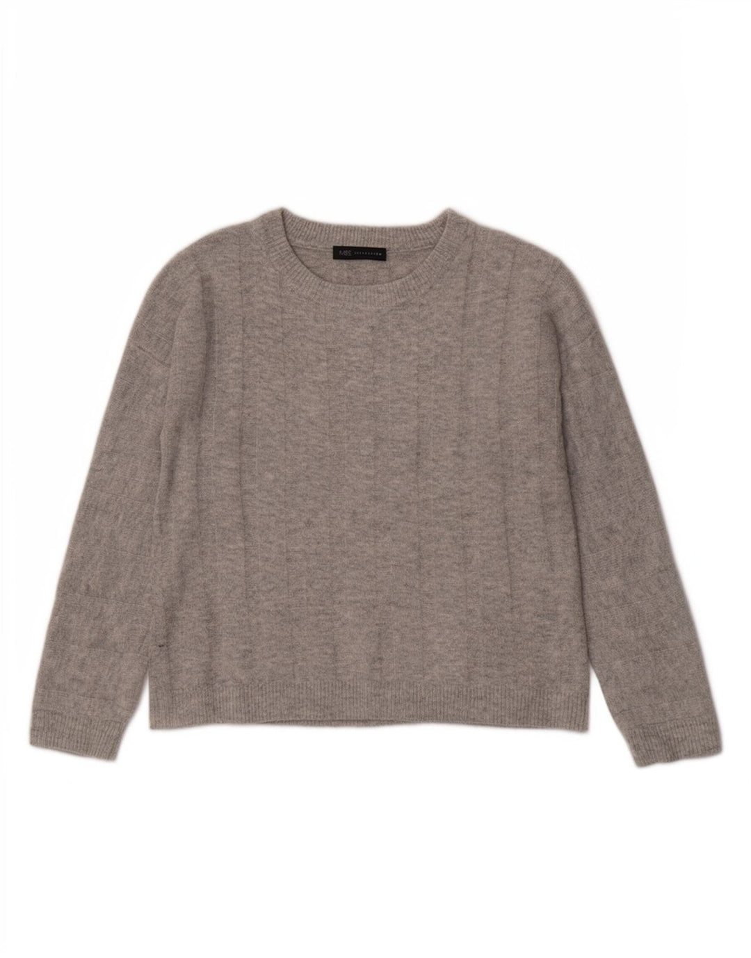 Marks & Spencer Dame Oversized Boat Neck Jumper Sweater UK 10 Small Grey