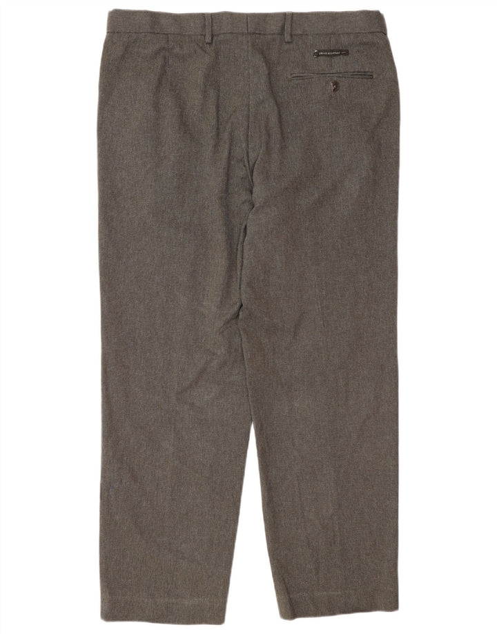 Marks & Spencer Herre Regular Suit Bukser W36 L29 Grå ternet polyester
