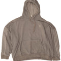 Adidas Dame Oversized Hoodie Jumper UK 14 Medium Grey Bomuld