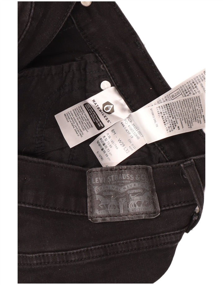 Levi's Dame Bootcut Jeans US 8 Medium W29 L32 Sort Bomuld