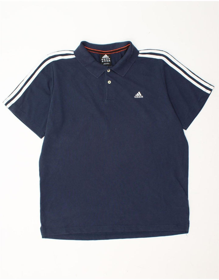ADIDAS Climalite poloshirt til mænd XL marineblå bomuld
