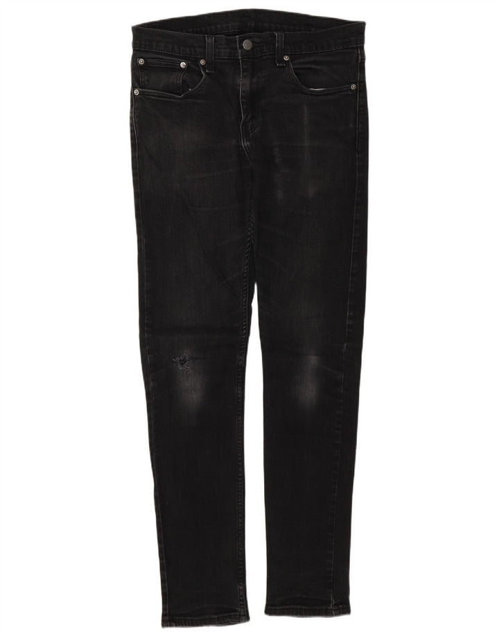 LEVI'S Mens 512 Slim Tapered Jeans W31 L34 Black Cotton