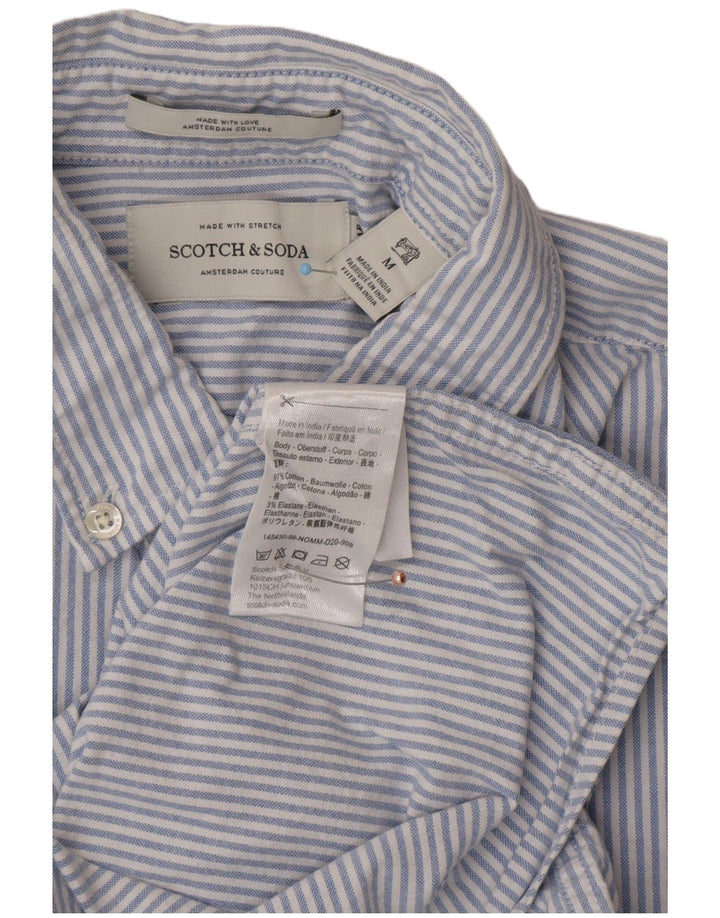 SCOTCH & SODA Herreskjorte Medium Blue Pinstripe Bomuld